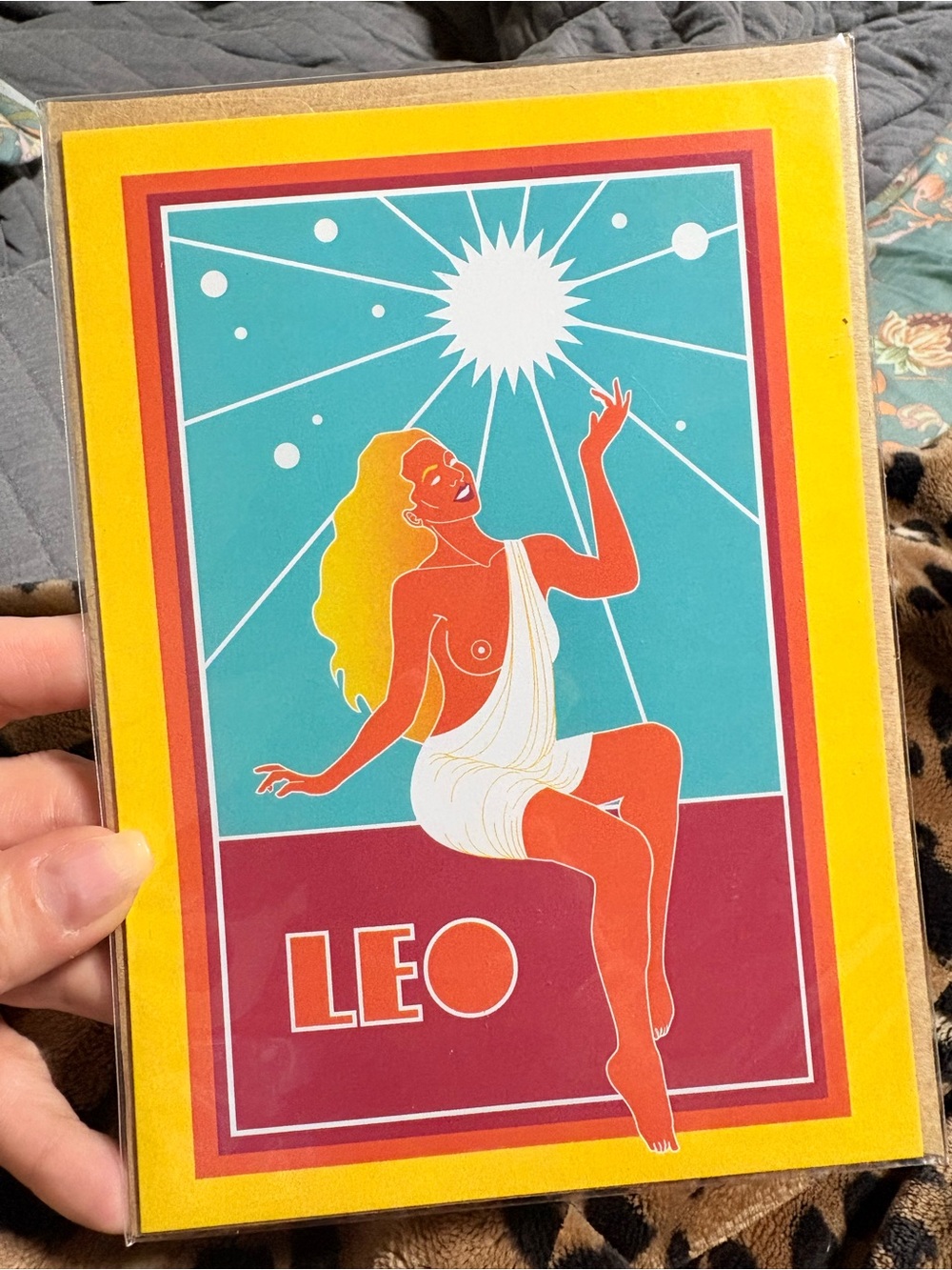 Leo Zodiac Art card